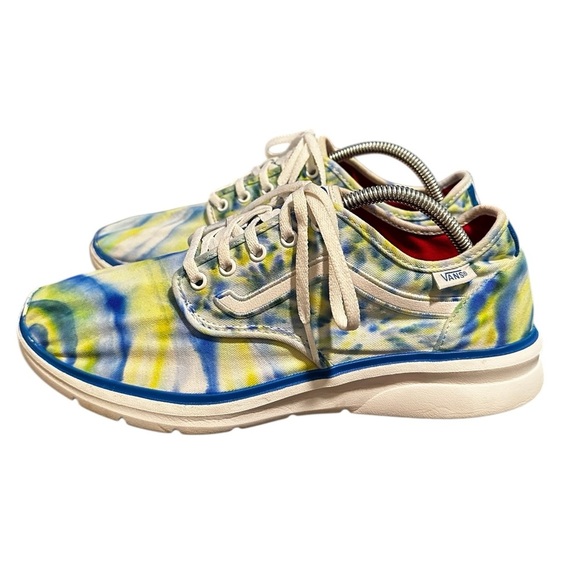 Vans Iso 2 Blue Green Hand Tie-Dye Upcycled Canvas Shoes Men's Size 10 - Picture 3 of 9